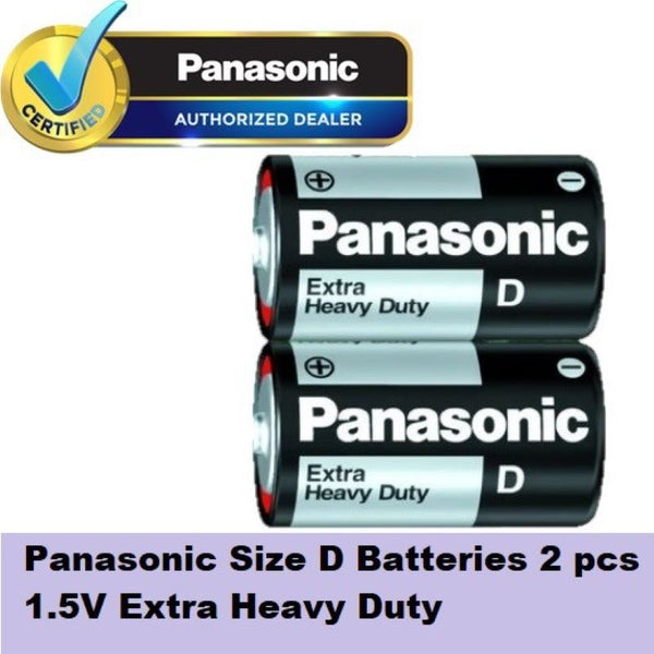 Panasonic Extra Heavy Duty D Black 2pcs(R20NPT/2S-P)