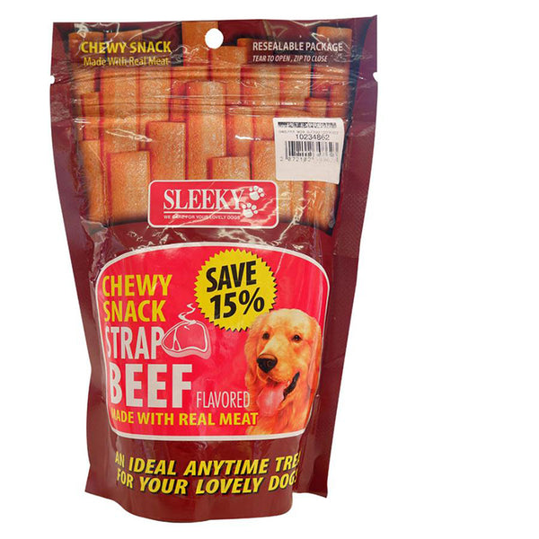 Sleeky Chewy - Strap Beef Flavored 175g 50g