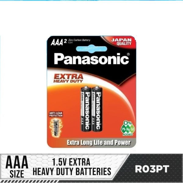 Panasonic Extra Heavy Duty AAA Black 2pcs (R03PT/2B-P)